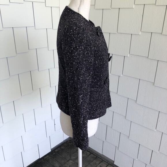 Lafayette 148 New York Women's Purple Wool Tweed Button Front Fitted Blazer sz 2 - Picture 4 of 7